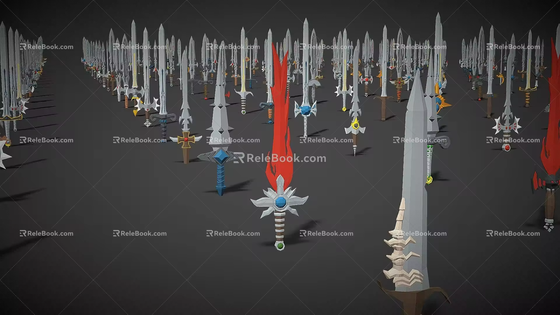 Game Sword Pack 3d model