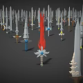Game Sword Pack 3d model