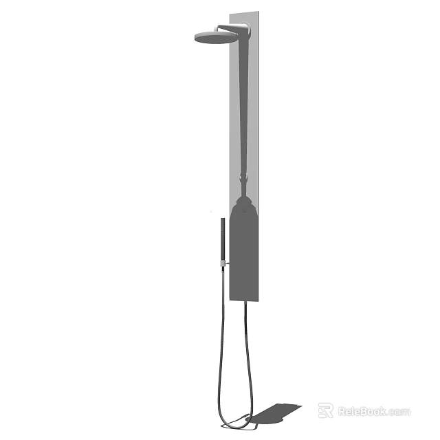 Modern Shower Head With Handheld Design And Adjustable Spray Settings For Bathroom Use 3d model 