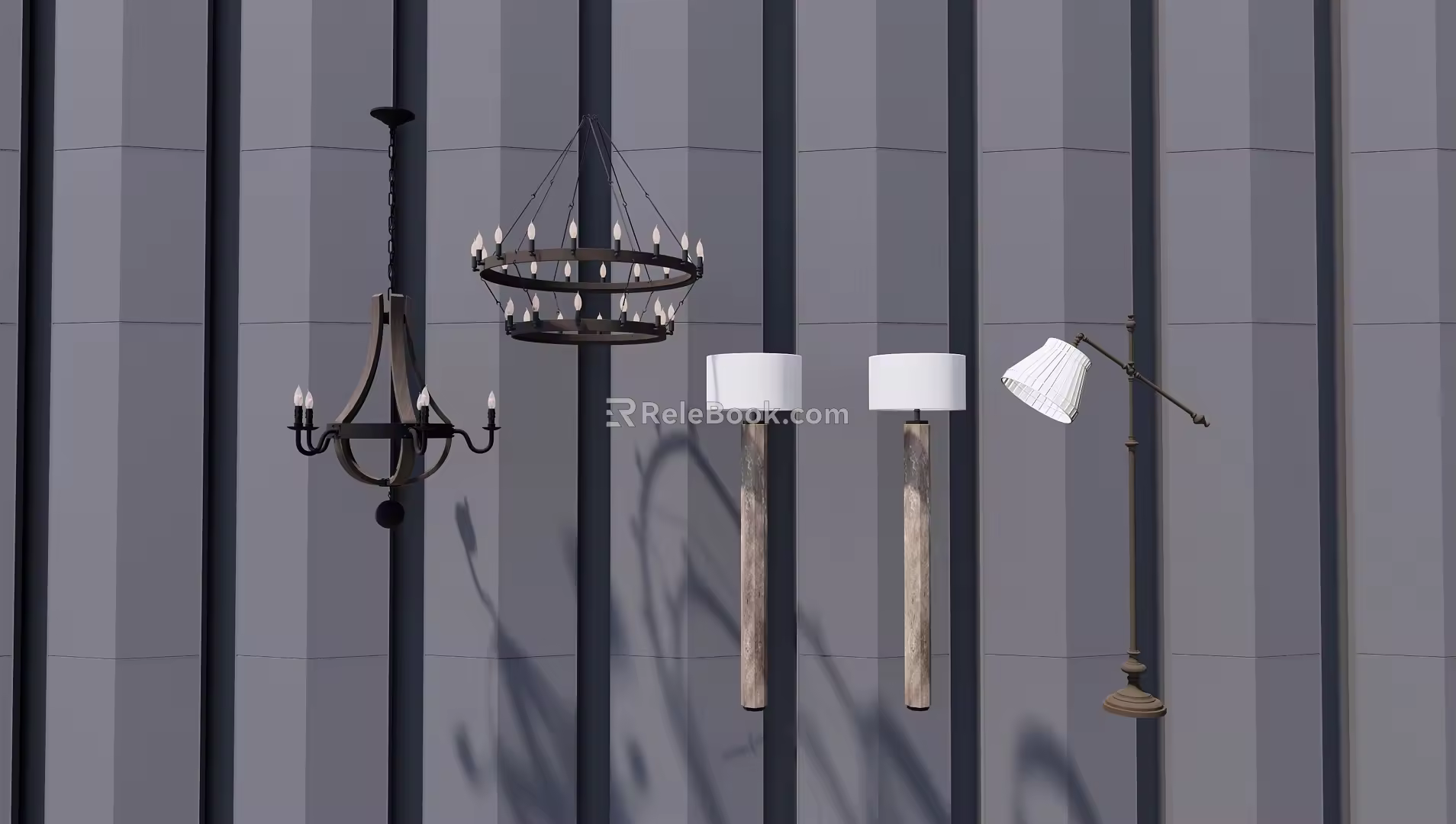 Industrial LOFT luminaire combination chandelier 3d model