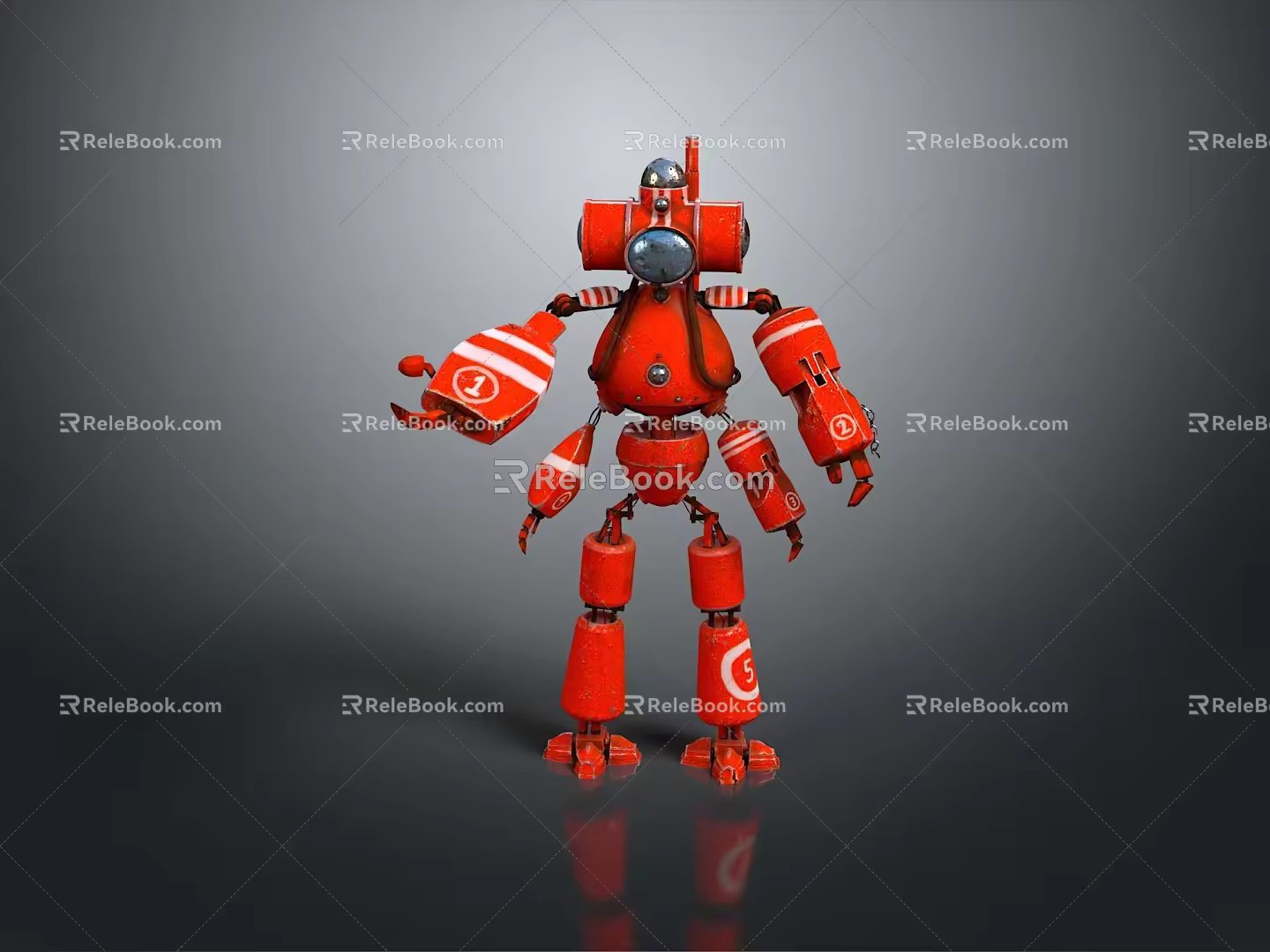 Robot Robot Assistant Small Robot Robot Butler Robot Butler Figure Game Figure 3d model