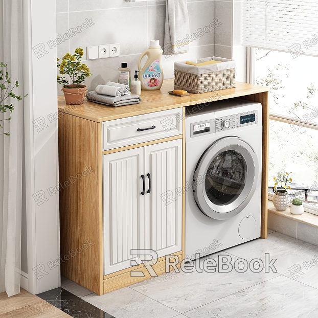 Modern Washing Machine Cabinet Balcony Cabinet model