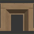 Wooden Fireplace Mantel With Simple Design And Natural Wood Texture Details