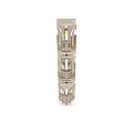 Modern Transparent Glass Wall Lamps With Metallic Base And Illuminated Bulbs