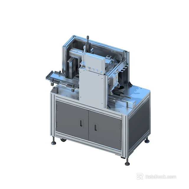 Durable Industrial Equipment Featuring Mechanical Structure Cabinet Base And Workbench Design 3d model 