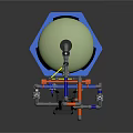 Industrial Equipment System With Large Tank Colored Pipes Control Panel And Valves