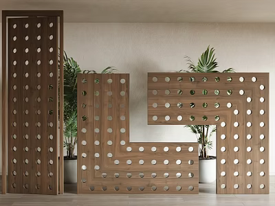 Modern partition screen 3d model