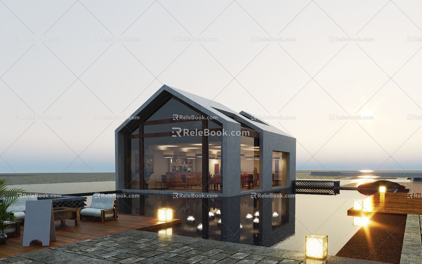 Modern House Small House 3d model