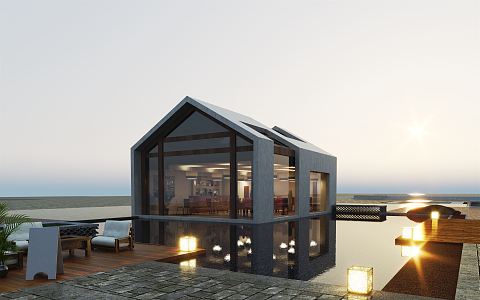 Modern House Small House 3d model