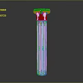 White Classical Decorative Column With Ornate Carved Capital And Tall Structure Design
