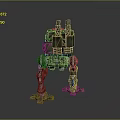 Robot Assistant Small Robot Butler Robot Butler Figure Game Figure 3d model