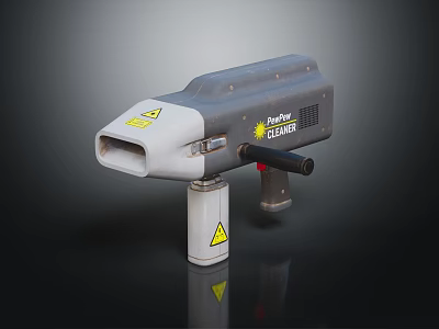 Handheld Pump Cleaner Appliance For Daily Use With Safety Warning Labels 3d model