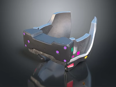VR Headset Entertainment Electronics with Modern Design Colorful Dots and Immersive Gaming Experience 3d model