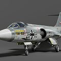 Fighter F104 Fighter Attack Jet Aircraft 3d model