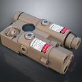 Brown Industrial Pneumatic Machinery Component With Dual Cylinder Design Warning Labels And Knob Controls