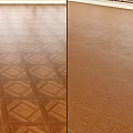 Intricate Geometric Patterned Brown Wooden Flooring For Classic Interior Design