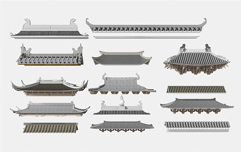 new chinese eaves 3d model