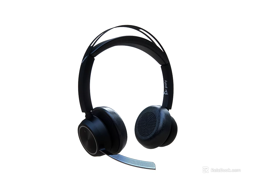 Over Ear Headphones With Built In Microphone Comfortable Design High Quality Sound 3d model 