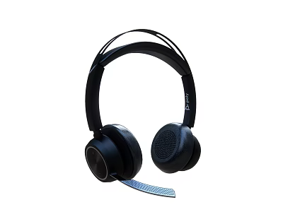 Over Ear Headphones With Built In Microphone Comfortable Design High Quality Sound 3d model