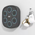 Black Fitness Equipment With Fan Shaped Massage Nodes And Boxing Gloves For Training