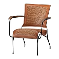 Nordic Simple Rattan Leisure Sofa Casual Sofa Rattan Sofa Single Sofa Casual Sofa 3d model