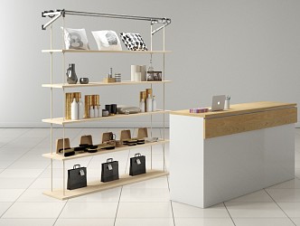 Modern shelf supermarket sketch 3d model