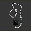 Chain Weapon With Metal Spearhead And Reflective Surface On Gray Background 3d model