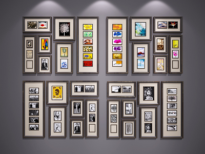 Modern Photo Wall Photo Wall Hanging Picture Combination 3d model