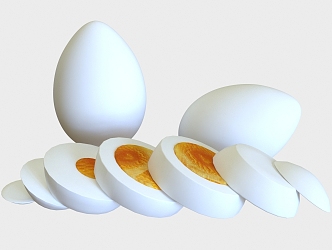 Egg egg slices 3d model