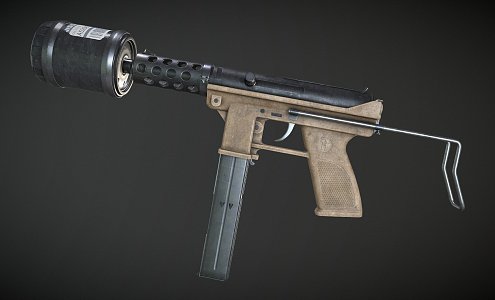 Post-apocalyptic firearms 3d model