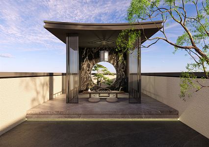 New Chinese Pavilion Villa Pavilion 3d model