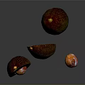 Vibrant Ripe Avocado Halved and Whole with Pit Showcasing Fresh Texture on Dark Background