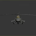 Camouflaged Military Helicopter With Rotor Blades As Advanced Combat Weapon System