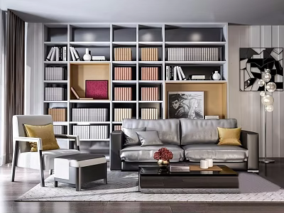 Sofa coffee table combination 3d model
