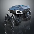 Futuristic Mechanical Creature With Quadruped Robotic Legs And Metallic Structure 3d model