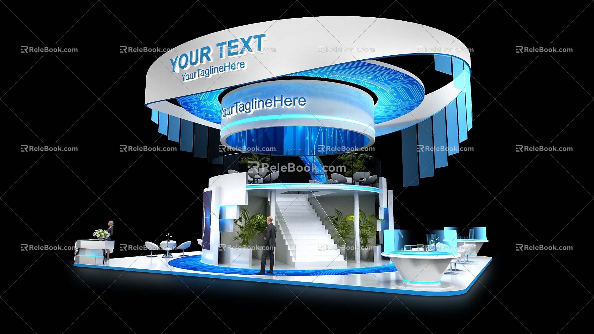 YOURTEXT Electronic Technology Exhibition Display Booth Model 3d model