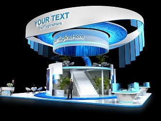 YOURTEXT Electronic Technology Exhibition Display Booth Model 3d model