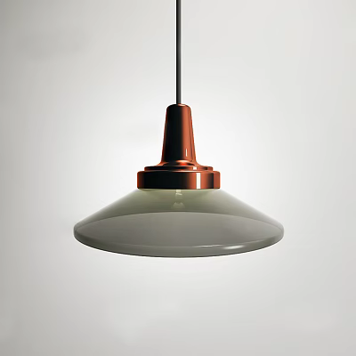 Modern Pendant Light with Copper Base and Frosted Glass Shade for Home Interior 3d model