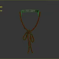 Red Rope With Metal Loop And Decorative Knot For Hanging Purposes