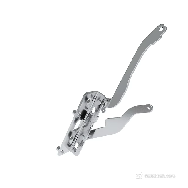 Durable Metal Mechanical Bracket With Support Arm And Mounting Holes 3d model 