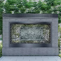 Tranquil Courtyard Garden Design With Water Pond Stone Pathways And Lush Plants