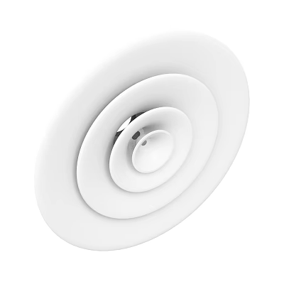 White Circular Light Panel With Smooth Surface And Modern Minimalist Design 3d model
