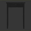Dark Gray Wooden Side Table with Copper Textured Top and Single Drawer