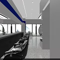 Modern Minimalist Hair Salon Interior Design With Stylish Chairs Large Mirrors And Clean Reception Space
