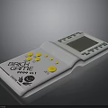 Classic Brick Game Console with LCD Screen and Yellow Control Buttons