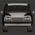 Vintage Rusty Pickup Truck With White Roof And Dark Body Design