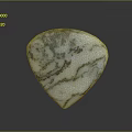 Natural Wood Stone Plectrum Shape with White Brown Green Natural Veins
