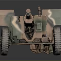 Modern Battery Machine Gun Heavy Machine Gun Turntable 3d model