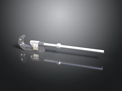 Durable Metal Equipment With Curved Hook Adjustable Rod And Long Shaft 3d model
