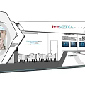 batMEDIA Exhibition Stand Design With Digital Screens And Information Panels